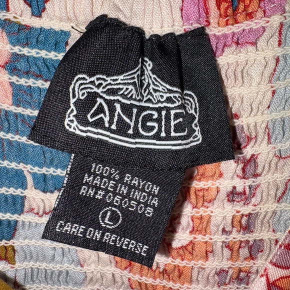 Floral Maxi Dress with Pink and Blue Flowers - Picture 2 of 2